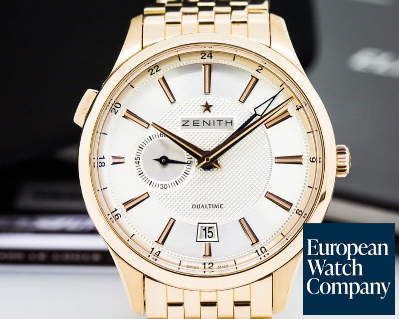 Image of Zenith Captain Dual Time 18K Rose Gold / Bracelet 