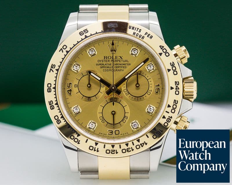 Image of Rolex Daytona Champagne Diamond Dial 18K Yellow Gold / SS 