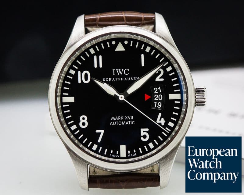 Image of IWC Mark XVII Black Dial SS / Alligator 