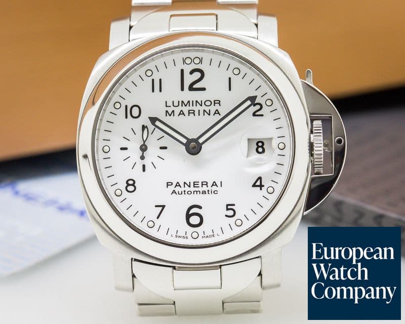 Image of Panerai Luminor Marina 40MM White Dial SS / SS