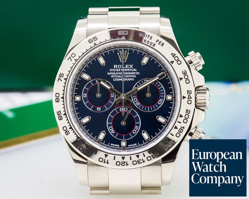 Image of Rolex Daytona Blue Dial 18K White Gold 