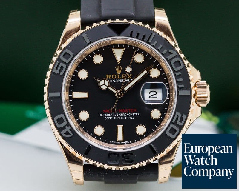 Image of Rolex Yacht Master 18K Rose Gold / Rubber UNWORN