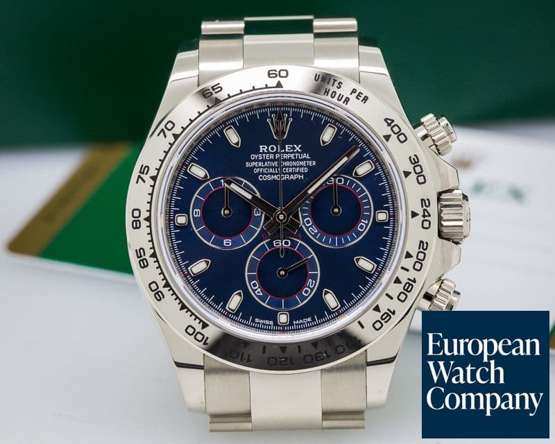Image of Rolex Daytona Blue Dial 18K White Gold 