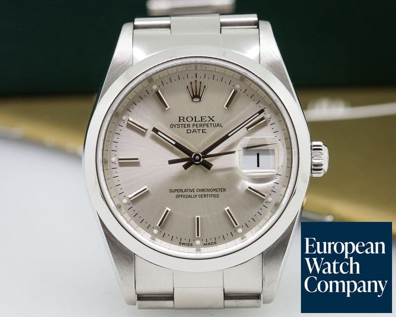 Image of Rolex Oyster Perpetual Date Silver Dial SS ALMOST NOS 