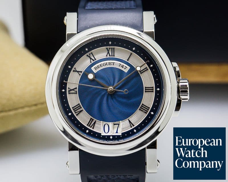 Image of Breguet Marine Big Date Blue Dial SS / Rubber