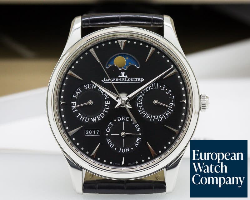 Image of Jaeger LeCoultre Master Ultra Thin Perpetual Calendar SS Black Dial 