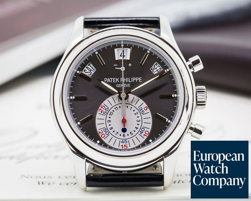 Image of Patek Philippe Annual Calendar Chronograph Platinum Grey Dial 


