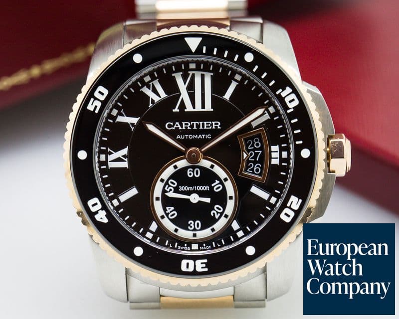 Image of Cartier Calibre de Cartier Diver Automatic SS / 18K Rose Gold
