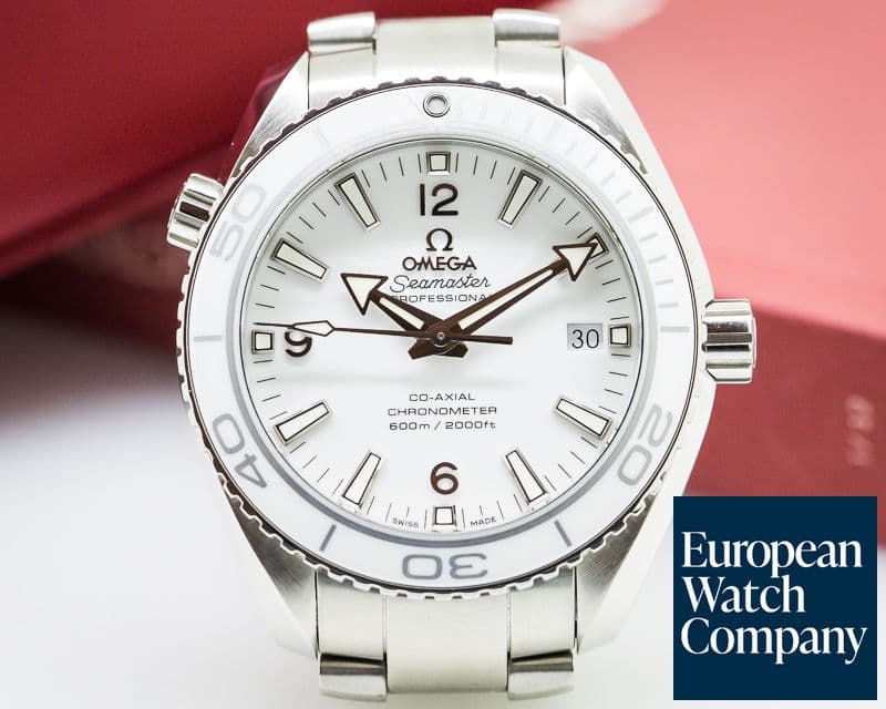 Image of Omega Seamaster Co Axial Planet Ocean White Ceramic SS 42MM