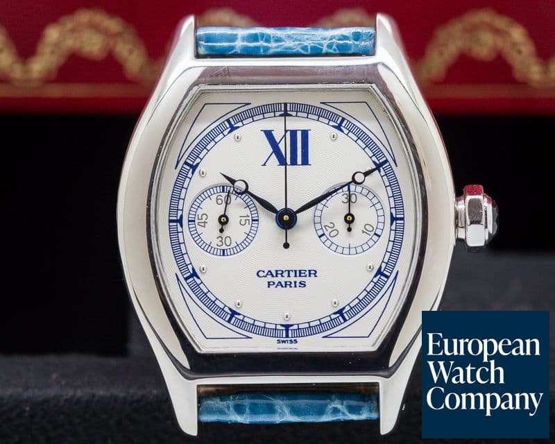 Image of Cartier Privee Collection Tortue Monopoussoir 
Chronograph 18K WG