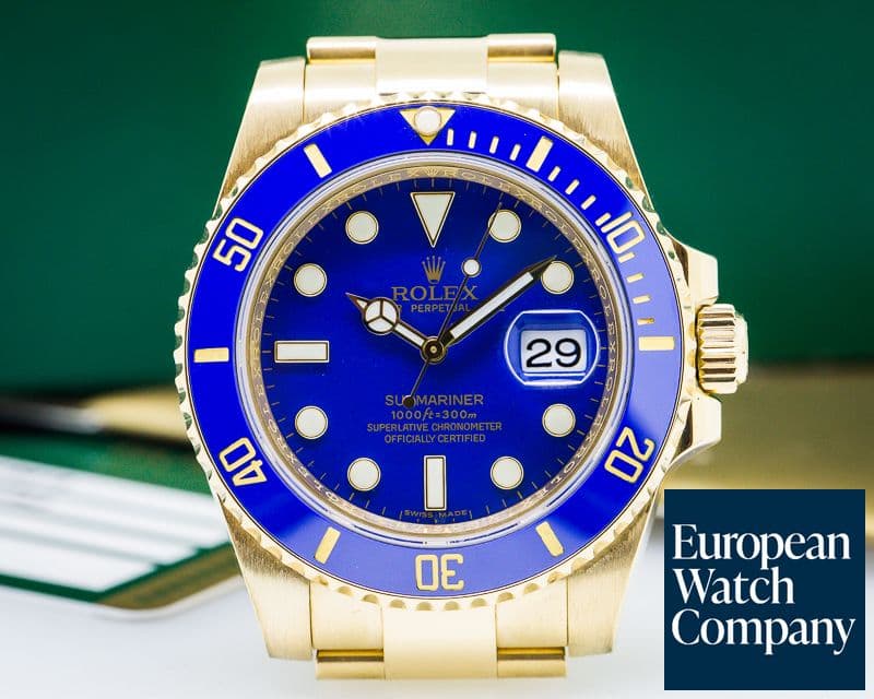Image of Rolex Rolex Submariner 18K Yellow Gold / Blue Dial