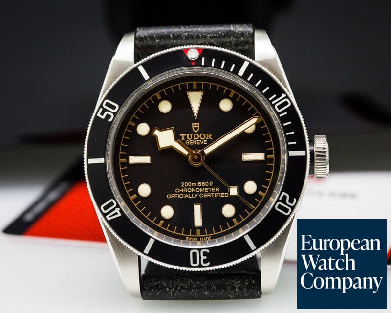 Image of Tudor Tudor Heritage Black Bay BLACK SS / Leather 