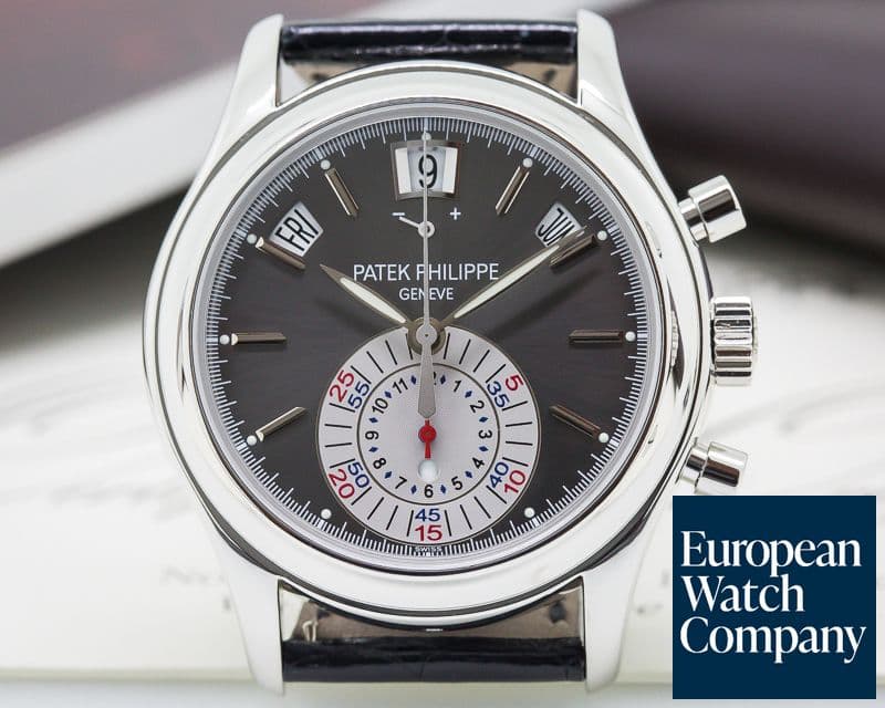 Image of Patek Philippe Annual Calendar Chronograph Platinum Grey Dial 



