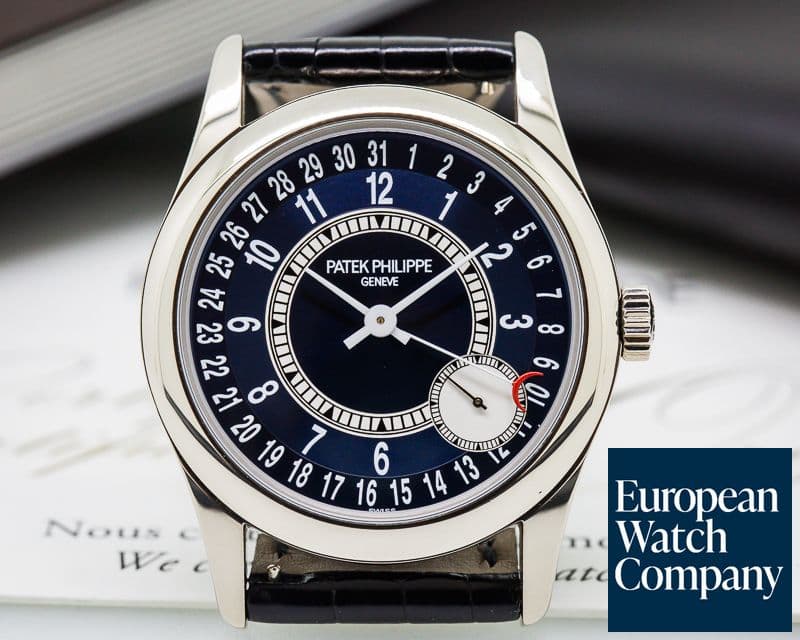 Image of Patek Philippe Calatrava Blue Dial 18K White Gold / Deployant