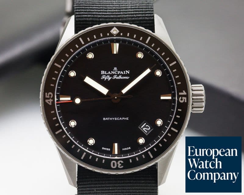 Image of Blancpain Fifty Fathoms Bathyscaphe Automatic Ceramicised Titanium