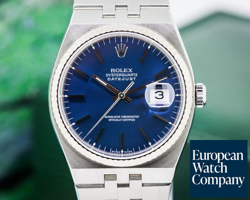 Image of Rolex OysterQuartz Datejust SS Blue Dial