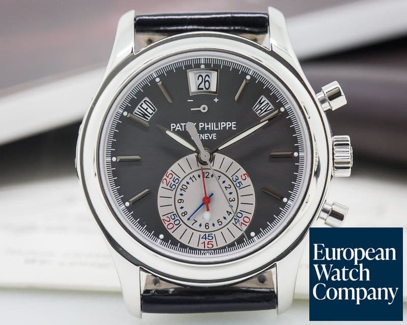 Image of Patek Philippe Annual Calendar Chronograph Platinum Grey Dial 


