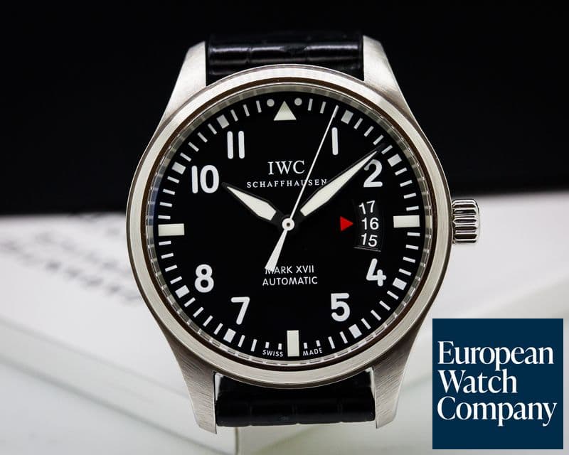 Image of IWC Mark XVII Black Dial SS / Alligator 