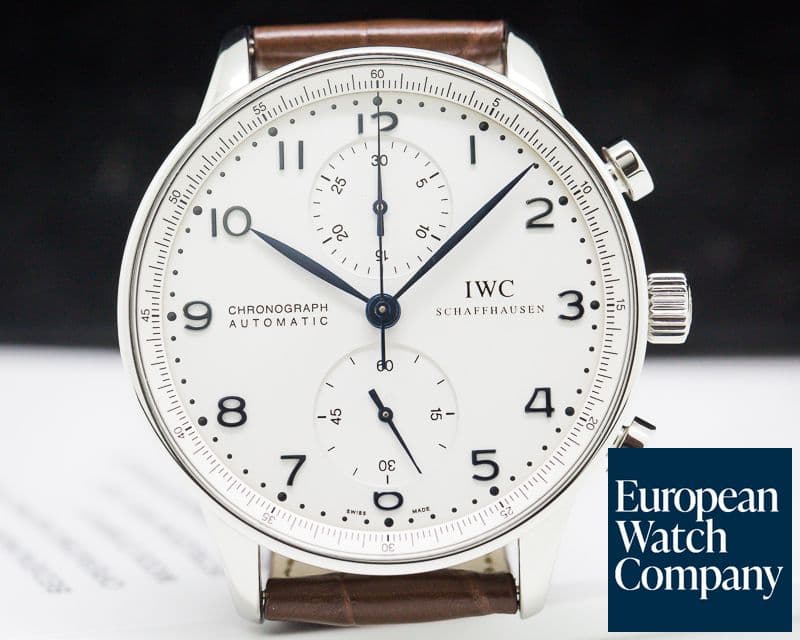 Image of IWC Portuguese Chronograph SS Silver Dial / Blue Numerals