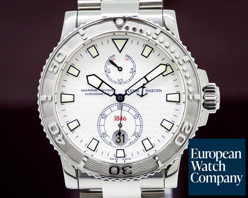 Image of Ulysse Nardin 263-33-7 Maxi Marine 1846 Diver Silver Dial SS 