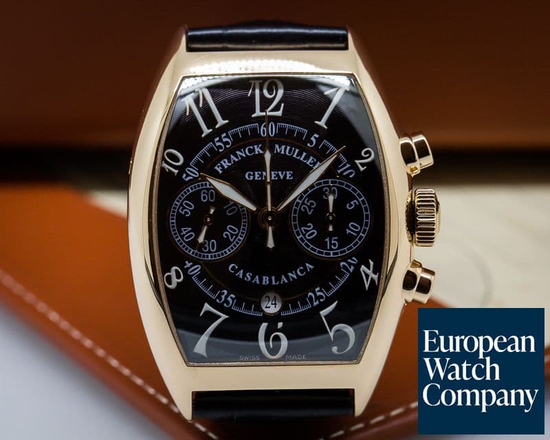 Image of Franck Muller Casablanca 18k Rose Gold Chronograph / Black Dial