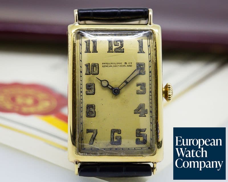 Image of Patek Philippe Vintage Gondolo Tarnished 18K Yellow Circa 1924 RARE