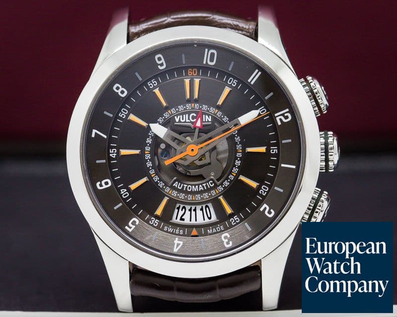 Image of Vulcain Revolution Dual Time SS Black Dial