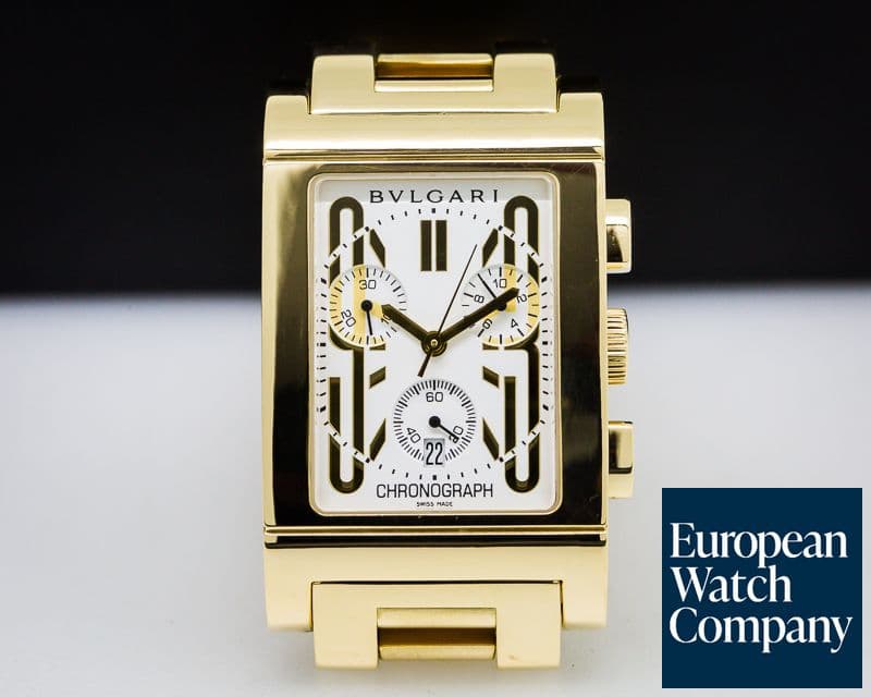 Image of Bulgari Rettangolo 18K Chronograph Quartz 