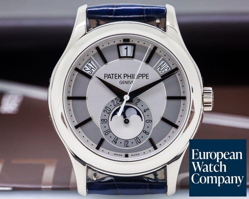 Image of Patek Philippe Annual Calendar Silver Dial 18K White Gold 

