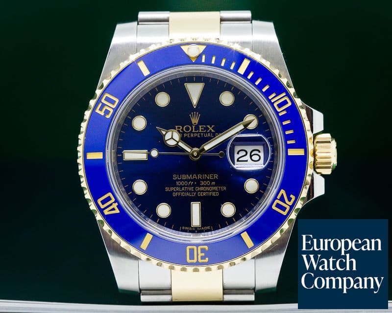 Image of Rolex Submariner Ceramic Blue Dial 18K / SS 