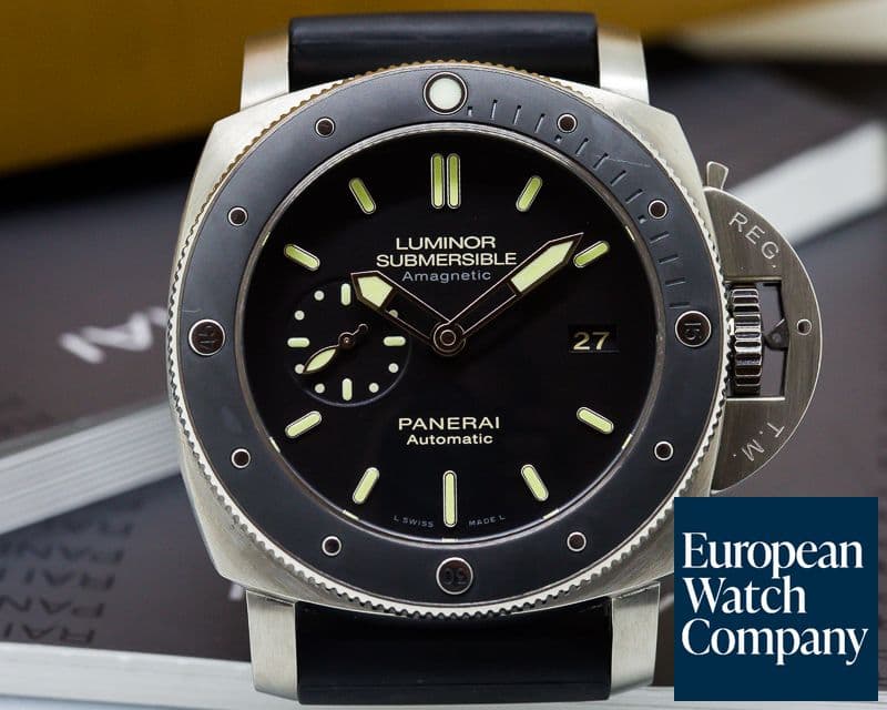 Image of Panerai Luminor 1950 Submersible 3 Day Amagnetic 47MM Titanium S Series