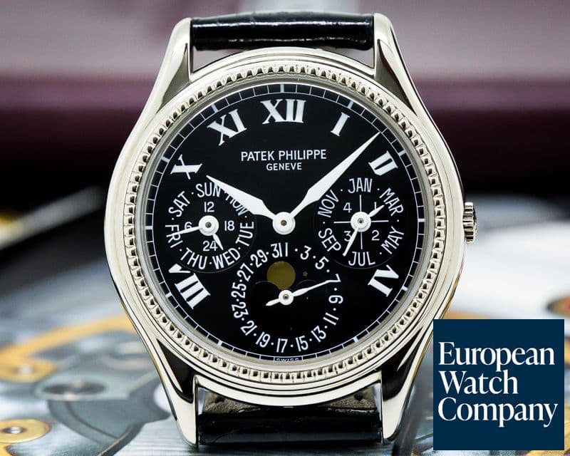 Image of Patek Philippe Perpetual Calendar 18K White Gold / Black Roman Dial Limited