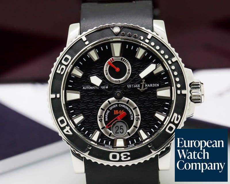 Image of Ulysse Nardin Maxi Marine Diver Black SS / Rubber
