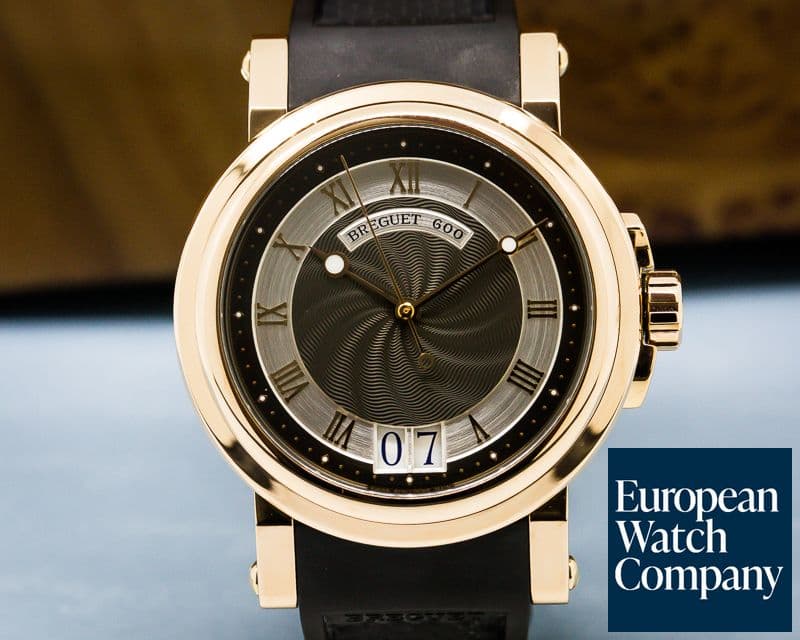 Image of Breguet Marine Automatic Big Date 18K Rose Gold / Rubber