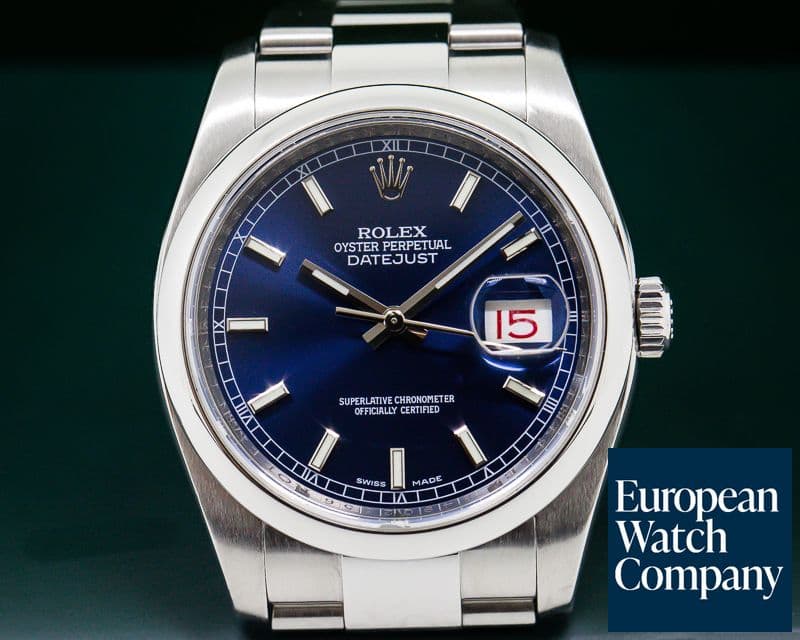 Image of Rolex Datejust Blue Stick Dial / Oyster Bracelet