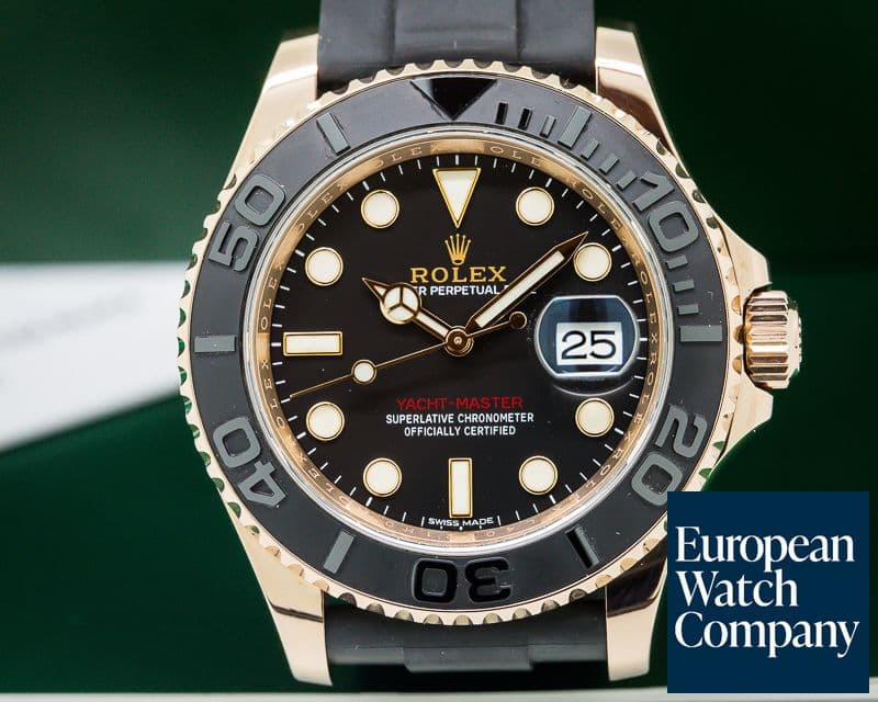 Image of Rolex Yacht Master 18K Rose Gold / Rubber 