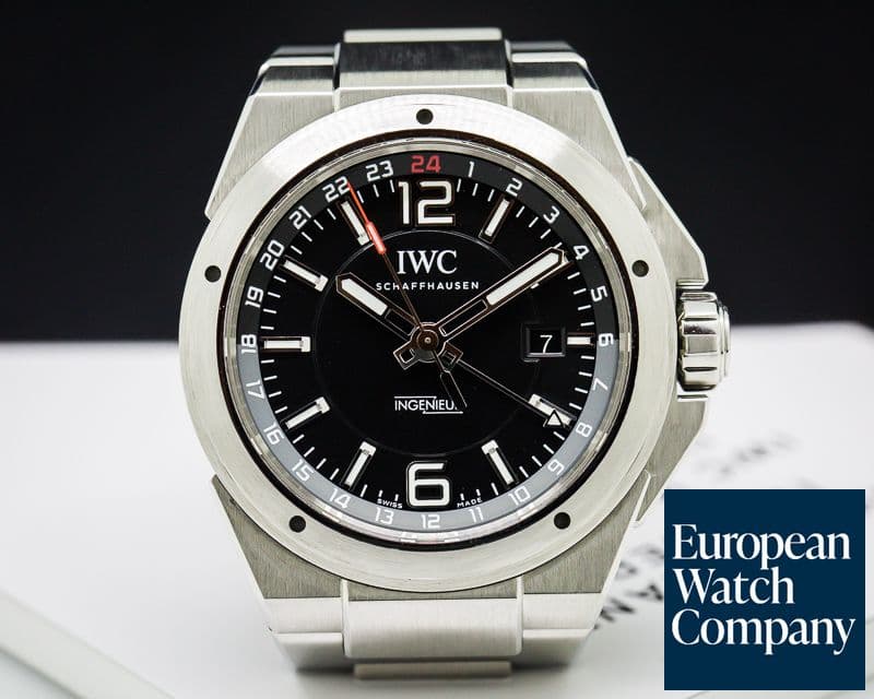 Image of IWC IW324402 Ingenieur Dual Time Black Dial SS 