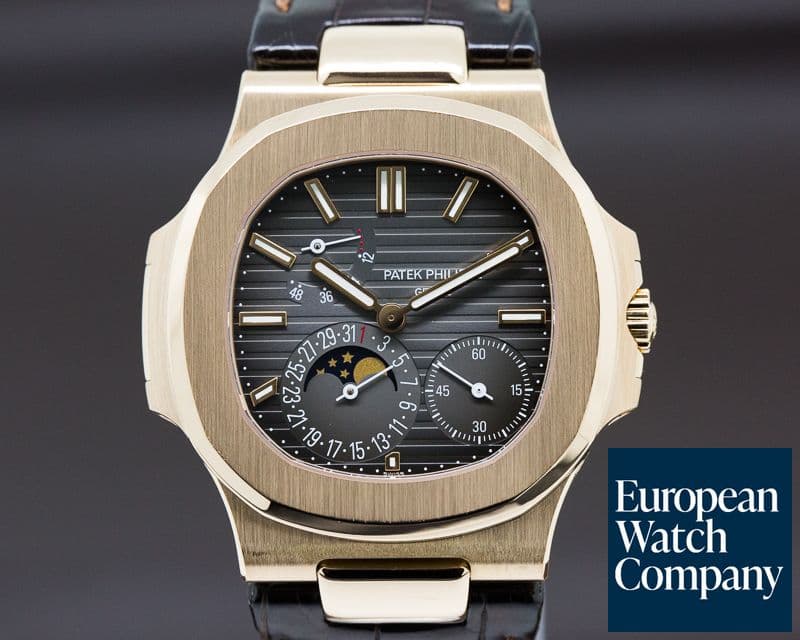 Image of Patek Philippe Jumbo Nautilus Power Reserve Moon 18K Rose Gold