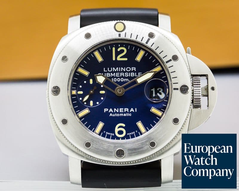 Image of Panerai Luminor Submersible 1000M La Bomba Steel / Rubber PAM087
