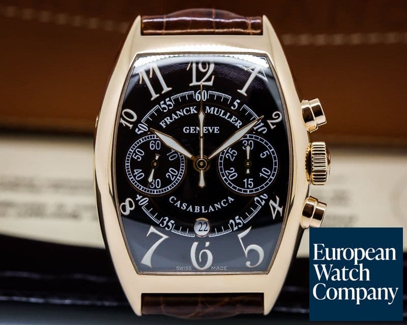 Image of Franck Muller Casablanca 18k Rose Gold Chronograph / Black Dial
