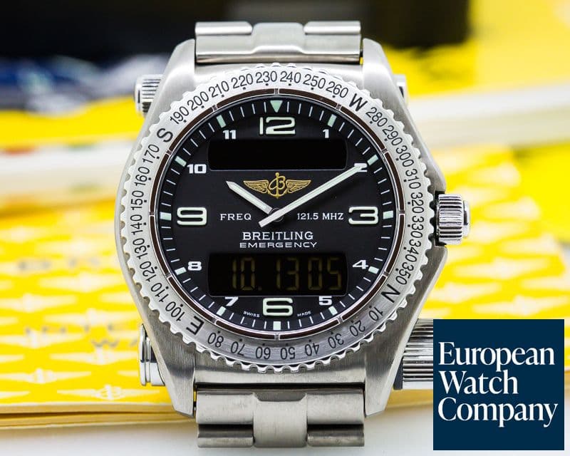 Image of Breitling Emergency Black Dial Titanium FULL SET