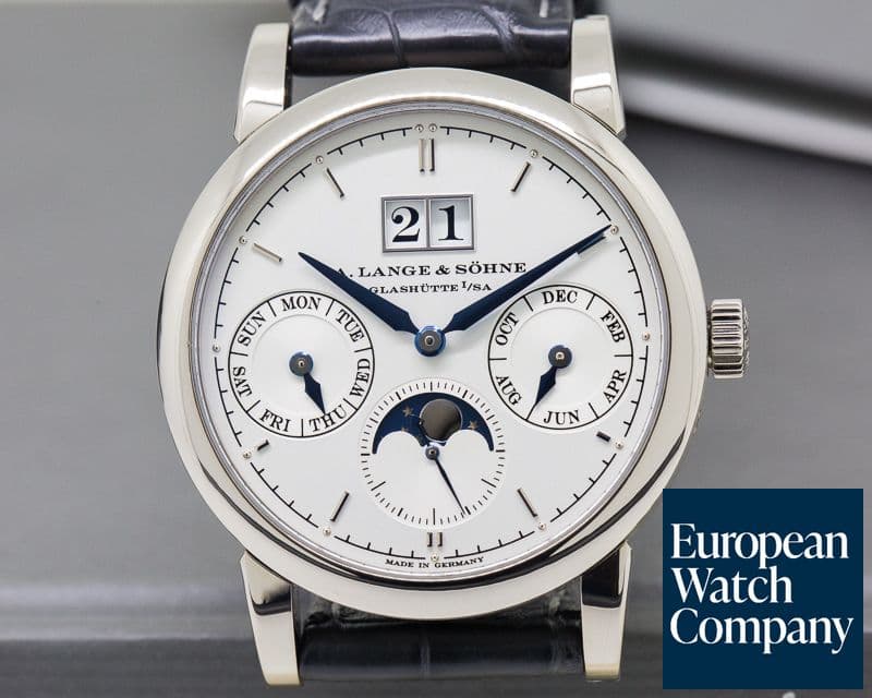 Image of A. Lange and Sohne Saxonia Annual Calendar 18K White Gold 