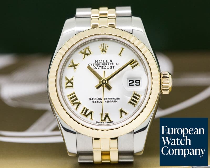 Image of Rolex Lady Datejust White Roman Dial 18K / SS