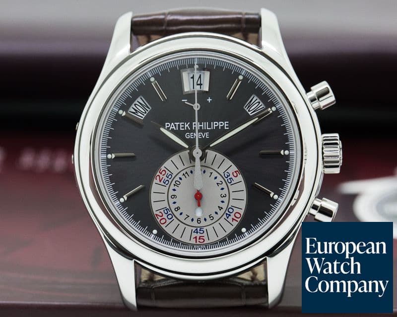 Image of Patek Philippe Annual Calendar Chronograph Platinum Grey Dial 


