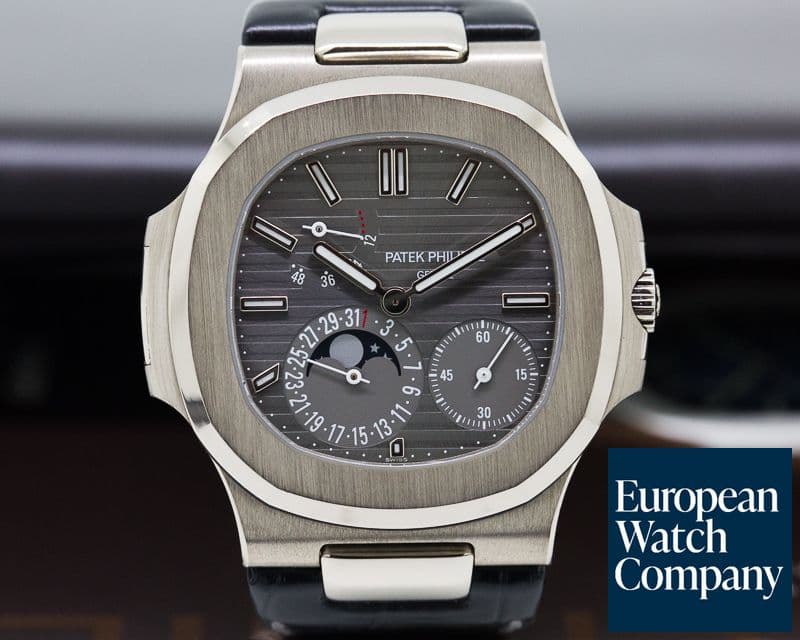 Image of Patek Philippe Nautilus Power Reserve Moonphase 18K White Gold 
