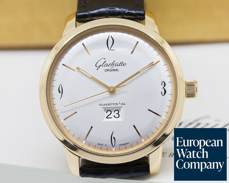 Image of Glashutte Original Senator Sixties Panorama Date Rose Gold