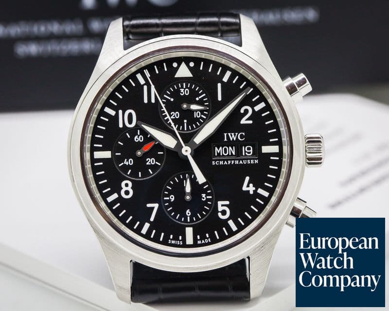 Image of IWC Pilot Chronograph SS / Alligator 