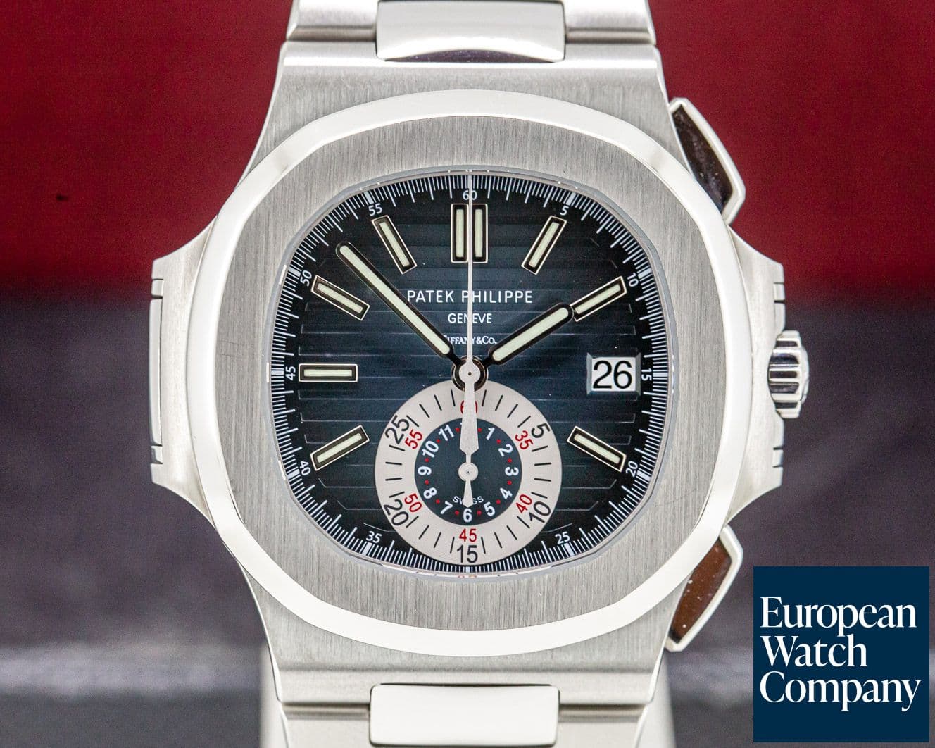 Image of Patek Philippe Nautilus Chronograph SS Blue Dial "TIFFANY & CO" 