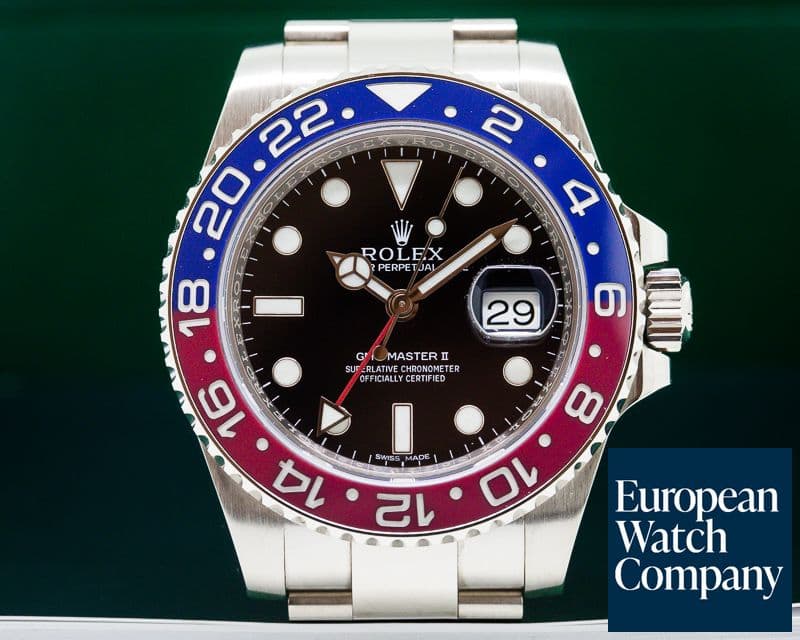 Image of Rolex GMT Master II Blue / Red 18K White Gold 