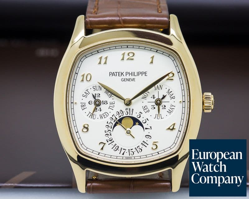 Image of Patek Philippe Perpetual Calendar 18K Yellow Gold Cushion Case